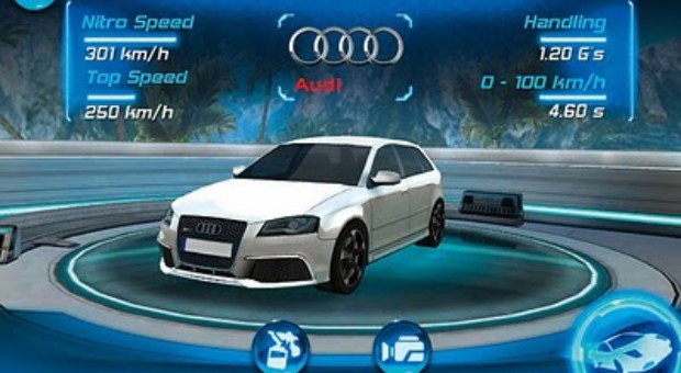 iPhone application: The new Audi RS 3 (Test drive)