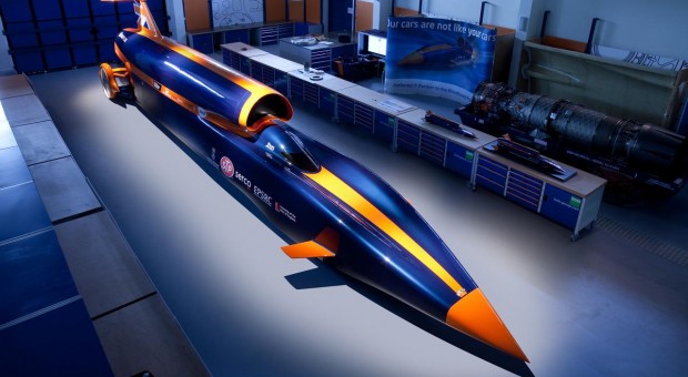 Bloodhound SSC, is a jet and rocket powered car designed to go at 1,000 mph (just over 1,600 kph)