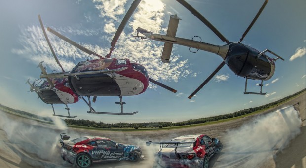 Getting the drift on Felix’s helicopter stunt ride